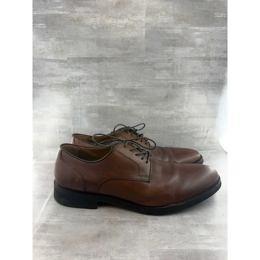 Johnston & Murphy Men Brown Leather Derby Dress Shoes 20-3912 Size 12M